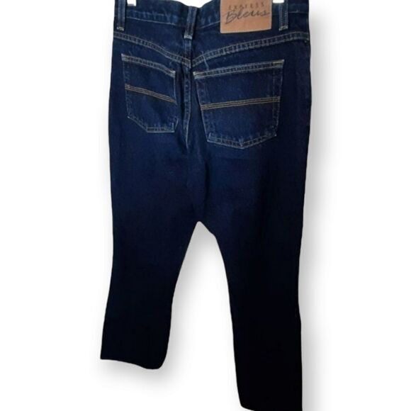 Express Bleus Vintage 90s Flare Jeans sz 3/4 Long - Picture 4 of 8